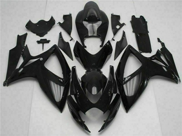 2006-2007 Glossy Black Suzuki GSXR 600/750 Motorcycle Fairing Kits UK