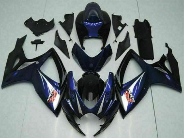 Buy 2006-2007 Glossy Black Blue Suzuki GSXR 600/750 Motorcycle Fairings UK