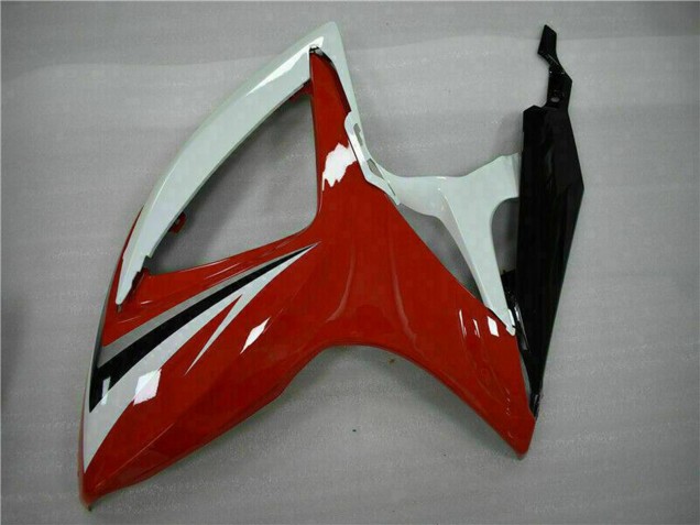 2006-2007 White Red Glossy Black Stripe Suzuki GSXR 600/750 Motorcycle Fairings UK