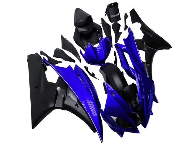 2006-2007 Blue Matte Black Yamaha YZF R6 Motorcycle Fairing UK