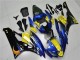 2006-2007 Blue Yellow Glossy Black Shark Yamaha YZF R6 Motorcycle Fairings UK