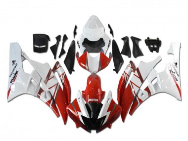 Buy 2006-2007 White Red Black Motul Michelin Yamaha YZF R6 Motorcycle Fairings UK