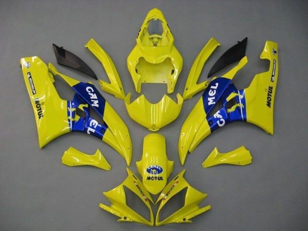 2006-2007 Yellow Blue Motul Michelin Camel Yamaha YZF R6 Motorcycle Fairings UK