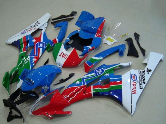 2006-2007 White Blue Red Green Fiat Motul Yamaha YZF R6 Motorcycle Fairings UK