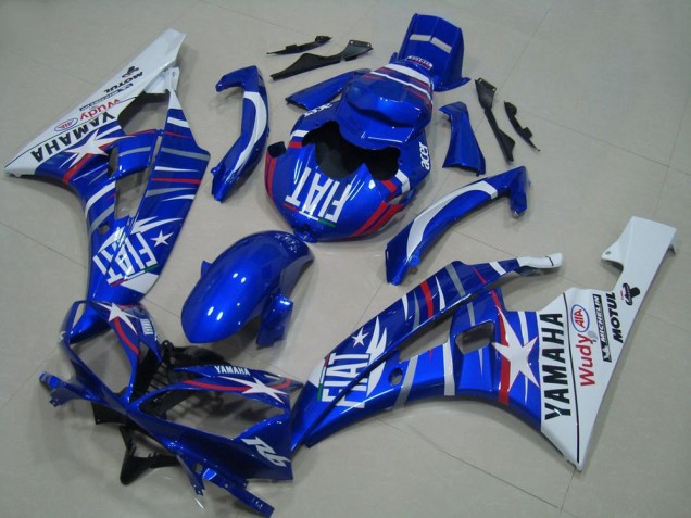 2006-2007 White Blue Fiat Motul Michelin Yamaha YZF R6 Motorcycle Fairings UK
