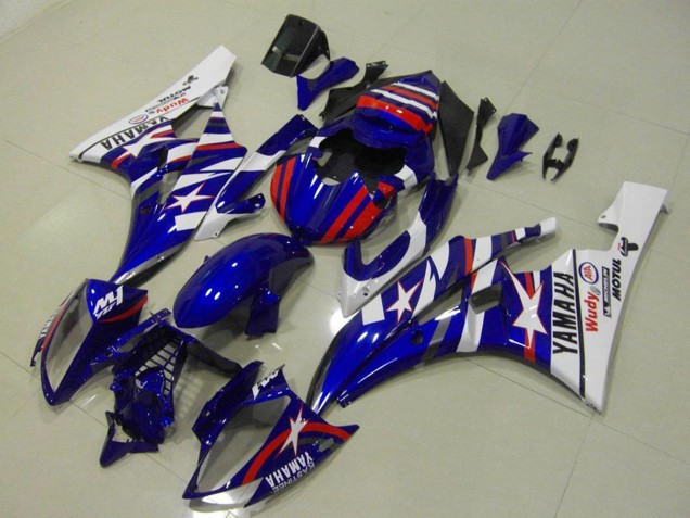 2006-2007 White Blue Red Motul Michelin Yamaha YZF R6 Motorcycle Fairings UK