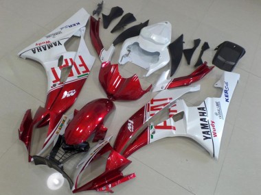 Buy 2006-2007 White Red Fiat Yamalube Yamaha YZF R6 Motorcycle Fairings UK