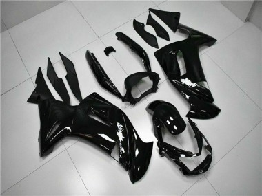 Buy 2006-2008 Glossy Black White Kawasaki EX650 Motorcycle Fairings UK