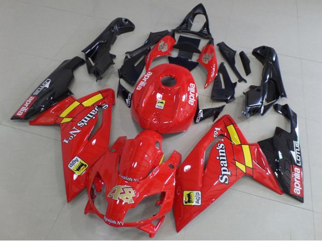 2006-2011 Red Black Yellow Aprilia RS125 Motorcycle Fairings UK