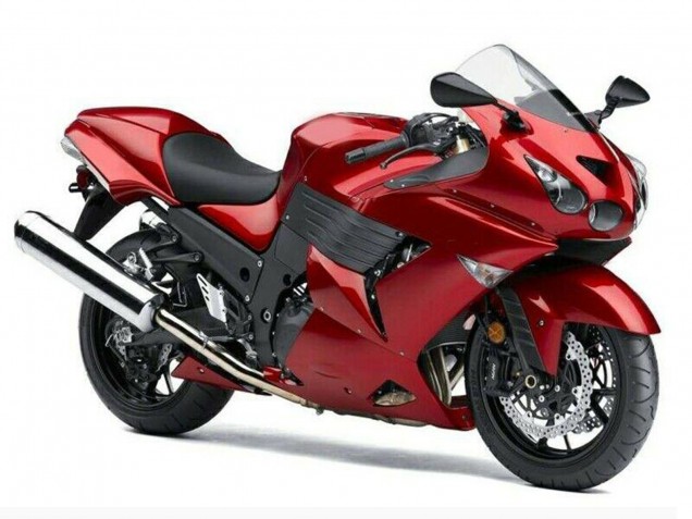 2006-2011 Red Kawasaki ZX14R ZZR1400 Motorcycle Fairings UK