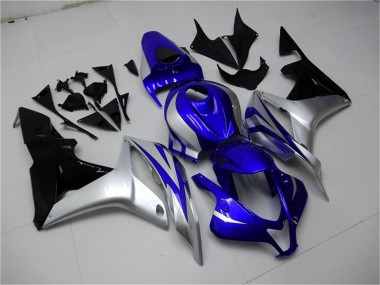 Buy 2007-2008 Silver Blue Glossy Black OEM Style Honda CBR600RR Motorcycle Fairings UK