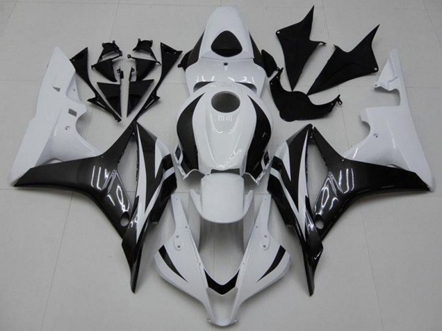 2007-2008 White Glossy Black Honda CBR600RR Bike Fairings UK
