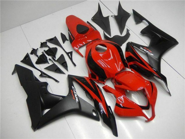 2007-2008 Red Matte Black with Decals Honda CBR600RR Motorcycle Fairings UK