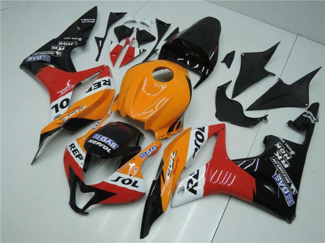 2007-2008 Orange White Red Glossy Black Repsol Honda CBR600RR Bike Fairings UK