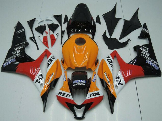2007-2008 Orange White Red Glossy Black Repsol Honda CBR600RR Bike Fairings UK