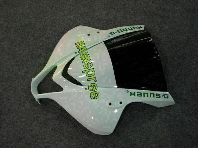 2007-2008 White Green Glossy Black Hannspree Honda CBR600RR Motorcycle Fairing UK