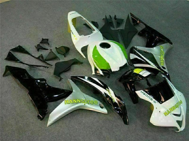 2007-2008 White Green Glossy Black Hannspree Honda CBR600RR Motorcycle Fairing UK