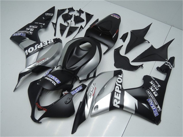 2007-2008 Matte Black Silver Grey Repsol Honda CBR600RR Motorcycle Fairings UK
