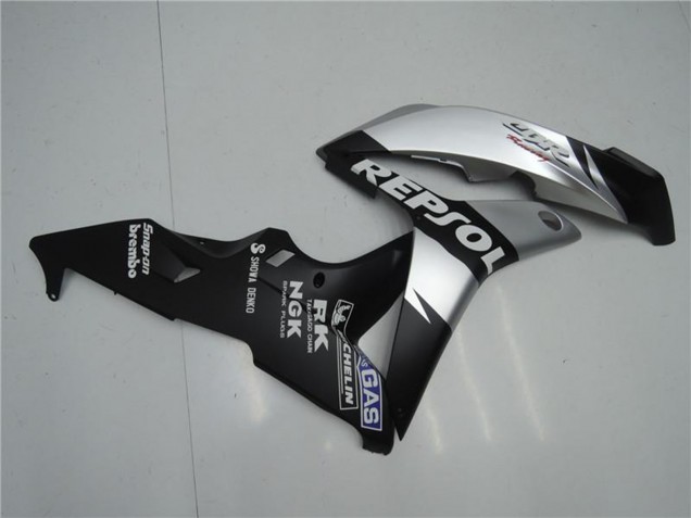 2007-2008 Matte Black Silver Grey Repsol Honda CBR600RR Motorcycle Fairings UK