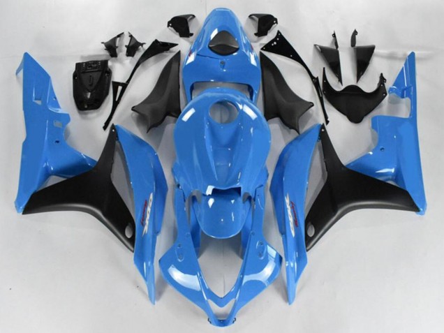 2007-2008 Light Blue Glossy Black Honda CBR600RR Motorcycle Fairing UK