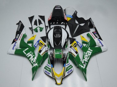 Buy 2007-2008 Green White Glossy Black Liner Honda CBR600RR Motorcycle Fairings UK