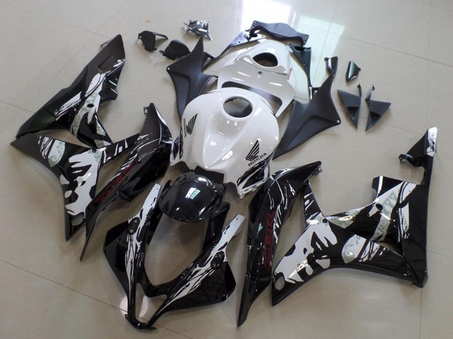 2007-2008 White Glossy Black Leyla Honda CBR600RR Motorcycle Fairings UK