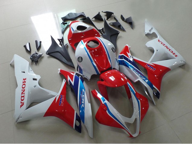 2007-2008 White Red Light Blue HRC Honda CBR600RR Motorcycle Fairings UK