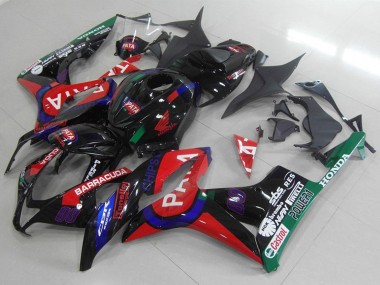 Buy 2007-2008 Glossy Black Red Blue Pata Honda CBR600RR Motorcycle Fairings UK