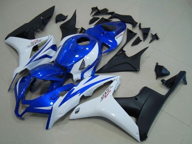 Buy 2007-2008 White Blue Matte Black Honda CBR600RR Motorcycle Fairings UK