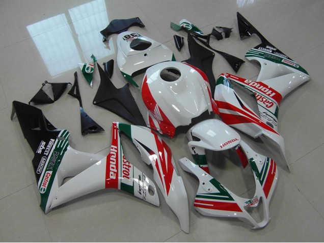 2007-2008 White Red Green Glossy Black Castrol 38 Honda CBR600RR Motorcycle Fairings UK