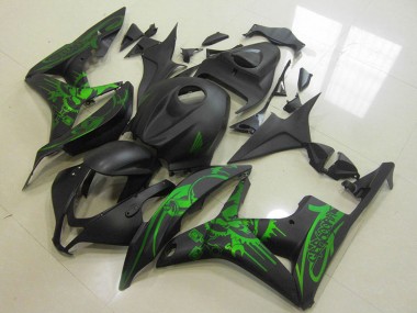 Buy 2007-2008 Green Matte Black Skull Honda CBR600RR Motorcycle Fairings UK