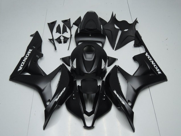 2007-2008 Matte Black White Decals Honda CBR600RR Motorcycle Fairings UK