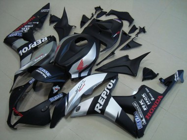 Buy 2007-2008 Matte Black Silver Repsol Honda CBR600RR Motorcycle Fairings UK