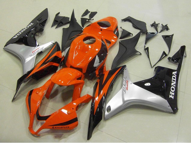 2007-2008 Silver Orange Glossy Black Honda CBR600RR Motorcycle Fairing UK