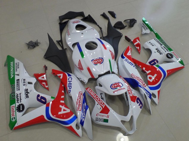 2007-2008 White Red Blue Green Pata 6 Honda CBR600RR Motorcycle Fairings UK