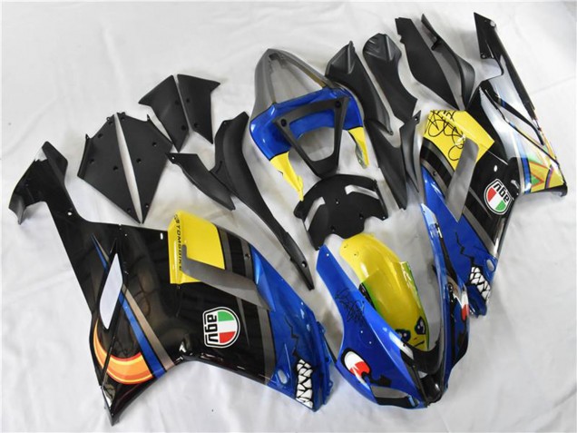 2007-2008 Blue Shark Kawasaki ZX6R Motorcycle Fairings UK