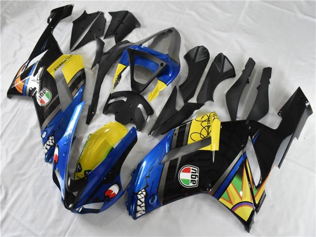 2007-2008 Blue Shark Kawasaki ZX6R Motorcycle Fairings UK
