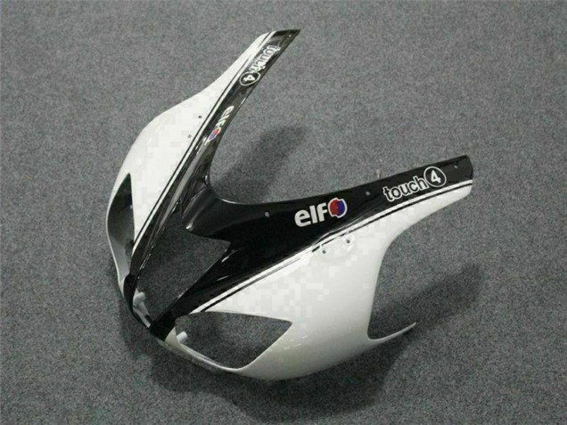 2007-2008 Black White Elf Kawasaki ZX6R Motorcycle Fairings UK