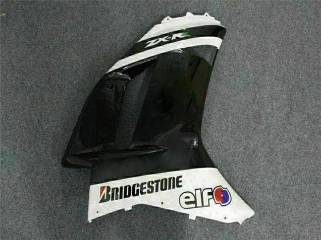 2007-2008 Black White Elf Kawasaki ZX6R Motorcycle Fairings UK