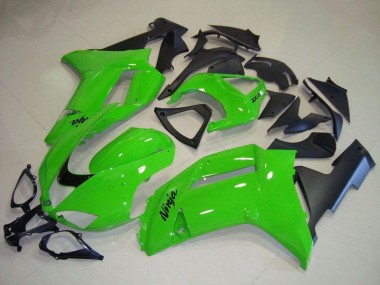 Buy 2007-2008 Green Matte Black Kawasaki ZX6R Motorcycle Fairings UK