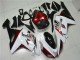 2007-2008 White Black Red Kawasaki ZX6R Motorcycle Fairings UK