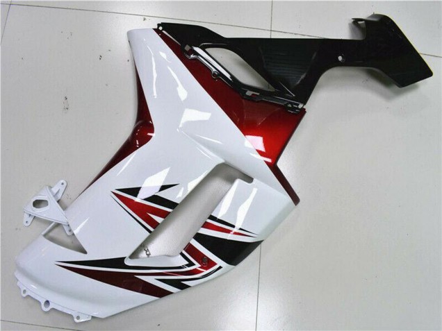 2007-2008 White Black Red Kawasaki ZX6R Motorcycle Fairings UK