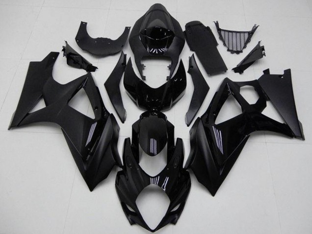 2007-2008 Glossy Black Matte Black No Decal Suzuki GSXR 1000 Motorcycle Fairings UK