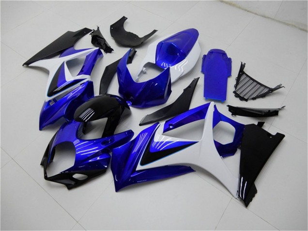 2007-2008 White Blue Black No Decal Suzuki GSXR 1000 Motorcycle Fairings UK