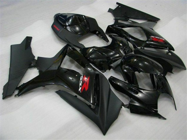 2007-2008 Glossy Black Matte Black Red Suzuki GSXR 1000 Motorcycle Fairings UK