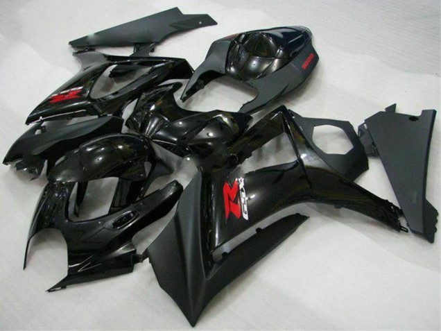 2007-2008 Glossy Black Matte Black Red Suzuki GSXR 1000 Motorcycle Fairings UK
