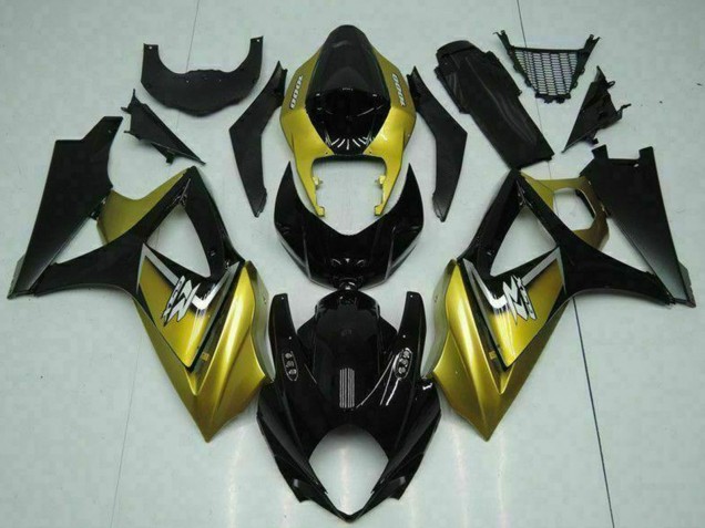 2007-2008 Gold Glossy Black Silver Decal Suzuki GSXR 1000 Motorcycle Fairings UK
