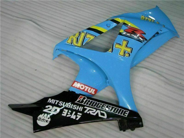 2007-2008 Blue Gold Black Rizla Suzuki GSXR 1000 Motorcycle Fairing Kits UK