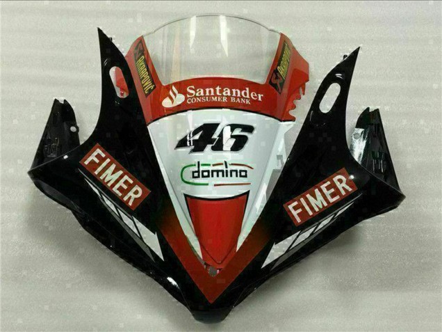 2007-2008 Red White Black Fimer Santander 46 Yamaha YZF R1 Motorcycle Fairings UK