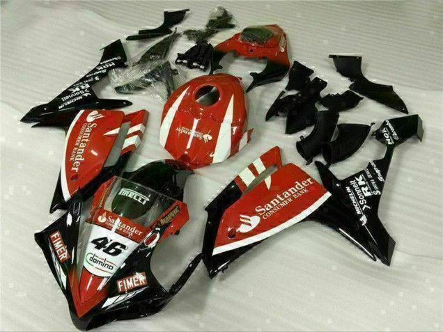 2007-2008 Red White Black Fimer Santander 46 Yamaha YZF R1 Motorcycle Fairings UK